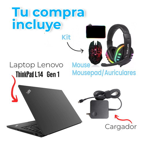 Laptop Lenovo Thinkpad Core I7 10th 16gb Ram 512gb Ssd Negro (Reacondicionado)