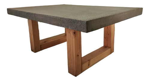 Mesa Ratona Concreto Madera Maciza