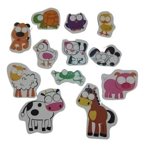 Imagen 2 de 7 de Figuras Animales De La Granja Imantados Didácticos Plan Z