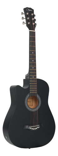 38inch Guitarra Zurda Electroacustica Acustica Clasic Barata Color Negro Orientación De La Mano Zurdo