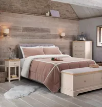 Comprar Acolchado Jean Cartier Invierno Alaska 2 1\u002F2 plazas diseño lisa color rosa y blanco de 220cm x 240cm