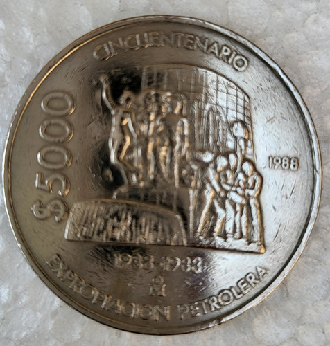 Moneda Antigua De 5000 Pesos Mexicanos 1988