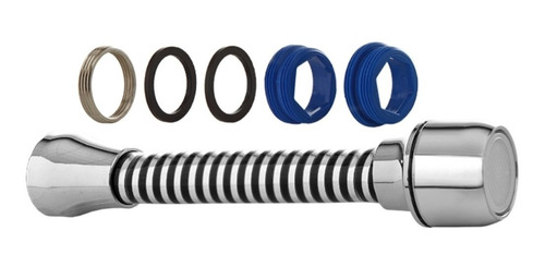 Imagem 1 de 4 de Extensor Torneira Abs Cromado 140mm Arejador Embut. Blukit