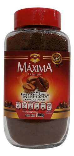 Cafe Instantaneo Maxima Soluble Mezclado Con Azucar 100g