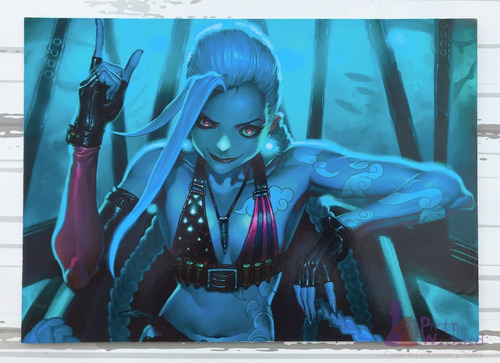 Cuadro Artesanal De League Of Legends - Jinx