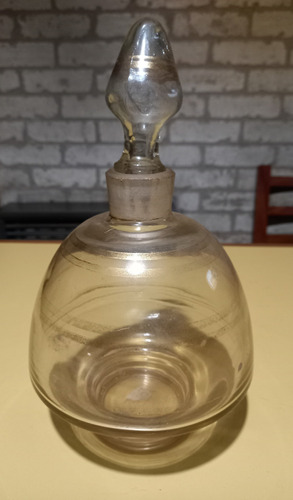 Antigua Licorera Botellon De Vidrio Con Tapon