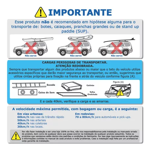 Travessa Larga Rack De Teto Cross Up Saveiro Cross Todos