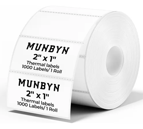 Etiquetas Térmicas Munbyn 50,8x25,4mm 1000 Hojas Rollo