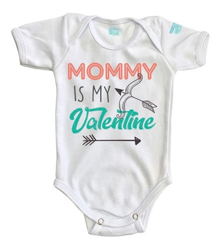 Pañalero Mommy Is My Valentine San Valentín Ropa Bebé Baby