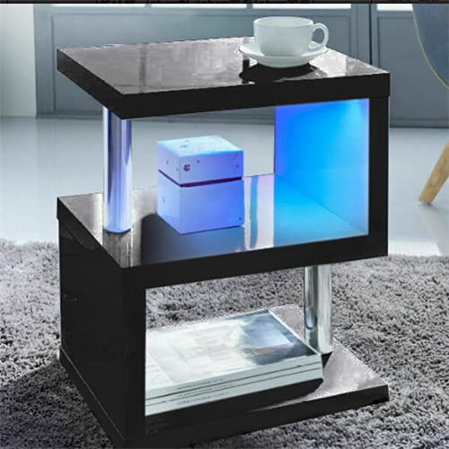 Mesa Auxiliar Moderna Y Simple Mesita De Noche Led En Forma