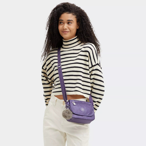 Bolsa Kipling Sabian Color Metallic Mauve