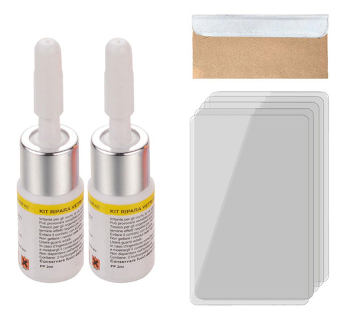 2x Kit De Reparación De Grietas De Parabrisas De Automóvil