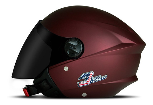 Capacete Moto Aberto Integral New Liberty 3 Viseira Fume Cor Vermelho Tamanho do capacete 56