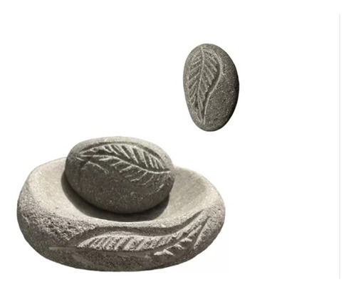 Molcajete Mortero Mediano Artesanal Ecologico En Piedra