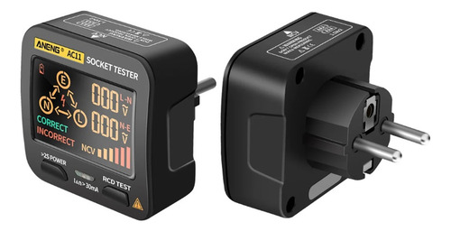 Comprobador De Enchufe Inteligente Digital Ac11, Toma D, Pr