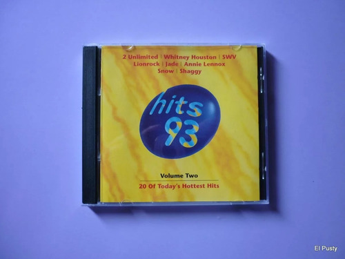 Hits '93 Vol. Two Cd Europeo / Alban Snow Prodigy Shaggy P78