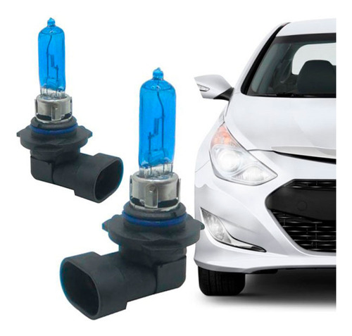 Par Lâmpada Automotiva Farol Hb3 9005 12v 55w 8500k Azulado