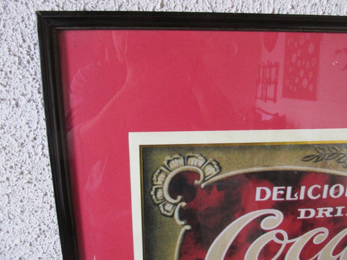 Antiguo Afiche Publicitario Coca Cola Año 1940 Muy Escaso (Usado)
