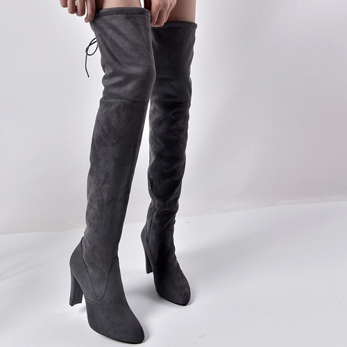 Botas Altas Largas Tacon Alto Moda De Otoño Invierno Mujer