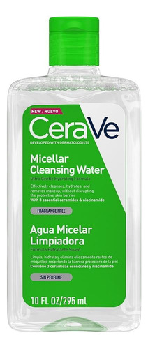 Agua Micelar Cerave Hydrating Limpiadora Sin Perfume 295 Ml