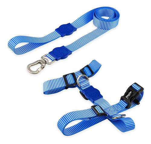 Coleira Peitoral Com Guia Para Cachorro Pet Cães Mood Pet Cor Jetty Tamanho Pequeno
