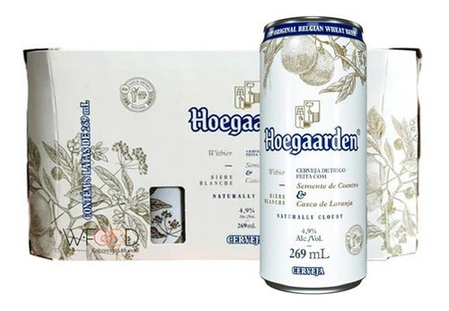 Cerveja De Trigo Belga Witbier Lata 269ml 8unid Hoegaarden