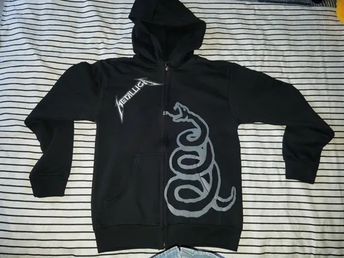 Sudadera Chamarra Metallica Rock Bordada Y Estampada S
