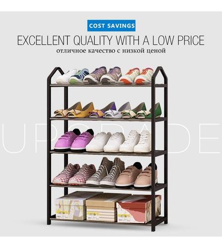 Imagen 3 de 9 de Estante Organizador De Zapatos, Metalico Pack X 3 Un