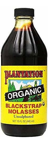 Plantación Orgánica Blackstrap Melaza, 15 Oz (unsulphured)