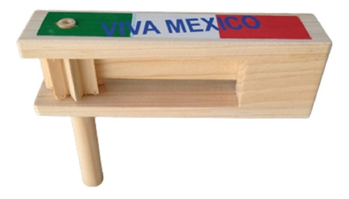 Matraca Madera Chica Viva Mexico Artesanal Juguete Tipico