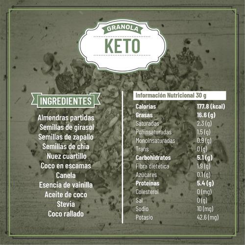 Granola Funcional Apidelta - Keto - 500gr