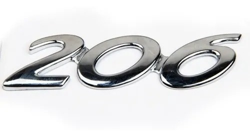 Insignia Logo Numero Cromado Baul Peugeot 206