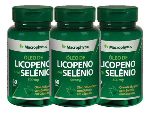 Licopeno Com Selênio 3x 60 Cápsulas 500mg Pronta Entrega