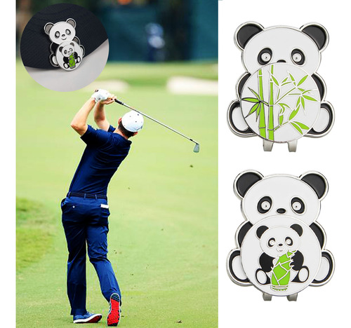 (b) Marcador De Pelota De Golf Estilo Panda Para Un Clip Mag