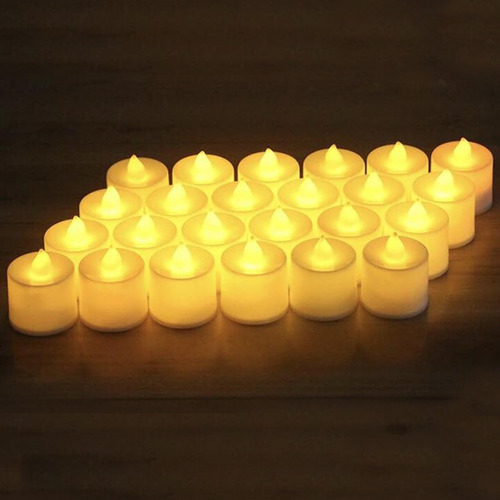 Velas De Luz Led Cálida Pack X24 Unidades