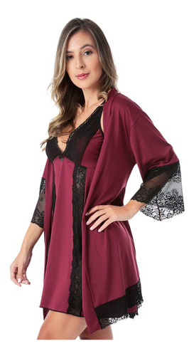 Hobby Feminino Pijama Sensual Roupão Promoção Microfibra