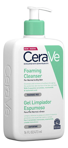 Cerave Gel Limpiador Espumoso De 473ml