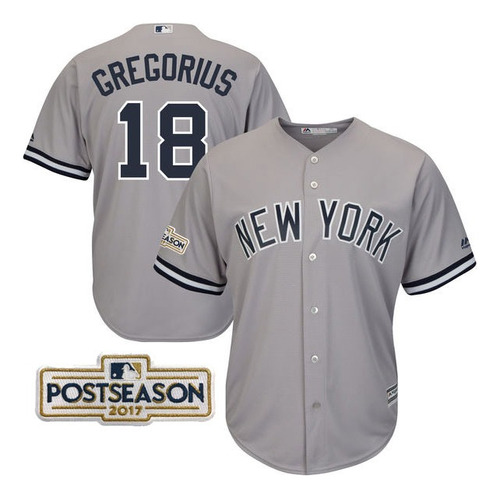 Jersey Majestic Cool Base Mlb Beisbol Yankees New York Gris