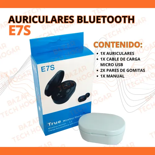 Audífonos bluetooth online e7s manual