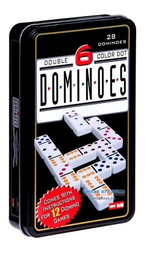 Domino 28 Piezas Caja Metálica 