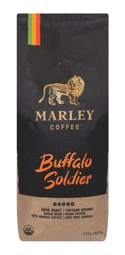 Imagen 1 de 2 de Café Marley Coffee En Grano Buffalo Soldier 907g 