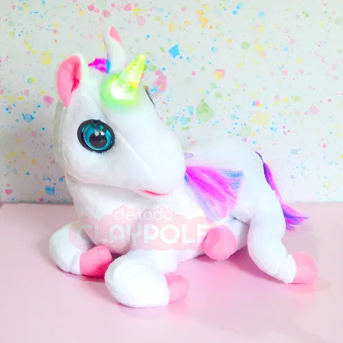 Pony Unicornio Peluche C Luz Luna Cuenta Cuentos Original