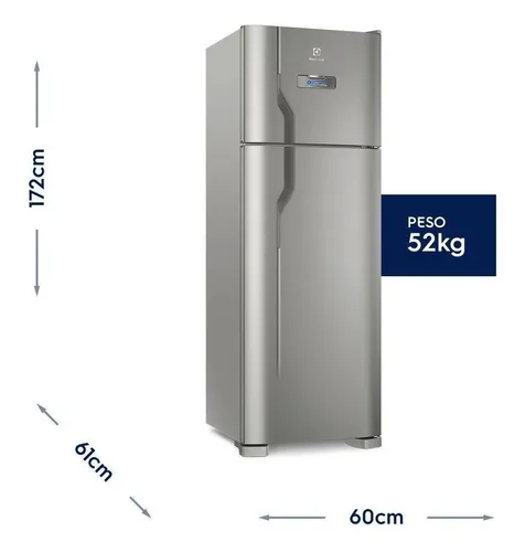 Geladeira frost free Electrolux TF39 inox com freezer 310L 220V