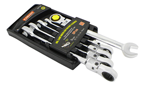 Set 5 Llaves Combinada Corona Chicharra Articulada 10 A 15mm