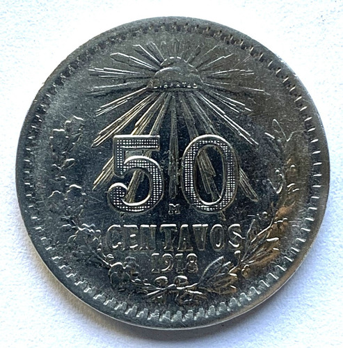 50 Centavos 1918 Mo  Cospel Chico