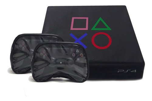 Funda Antipolvo Para Ps4+ 2 Fundas Para Joystick - Ecocuero 