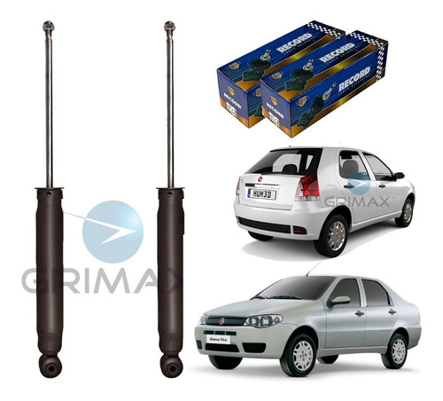 Kit 2 Amortiguador Trasero Record 4747 Fiat Siena 1997-2001