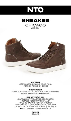 Imagen 5 de 8 de Botas Moto Sneakers Nine To One Chicago Cuotas
