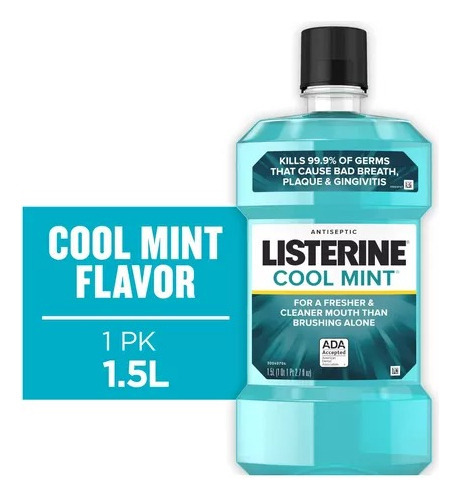 Listerine Cool Mint Enjuague Bucal Antiseptic 1.5 Litros