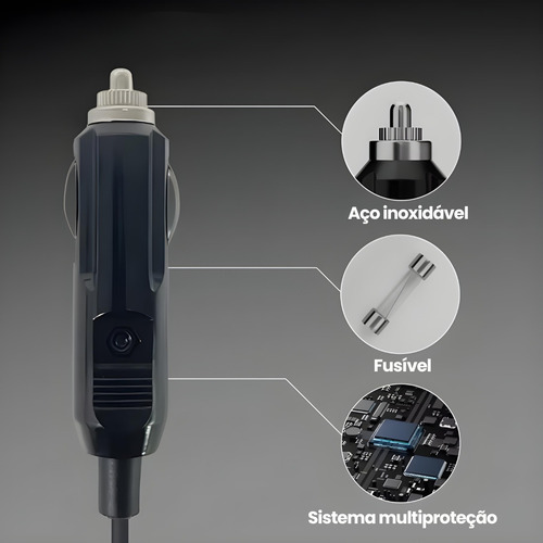 Cabo 12v/24v De Carregamento Para Starlink Mini Carro Cinzeiro 2m Conector Vedação Original Dc Alimentação Energia Para Ligar No Carro/van/caminhão Athenix